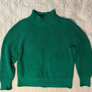 J. Crew Green Turtleneck Sweater